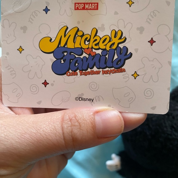 Disney Mickey Mouse Plush Keychain - Popmart Black and Orange open box - Picture 5 of 9